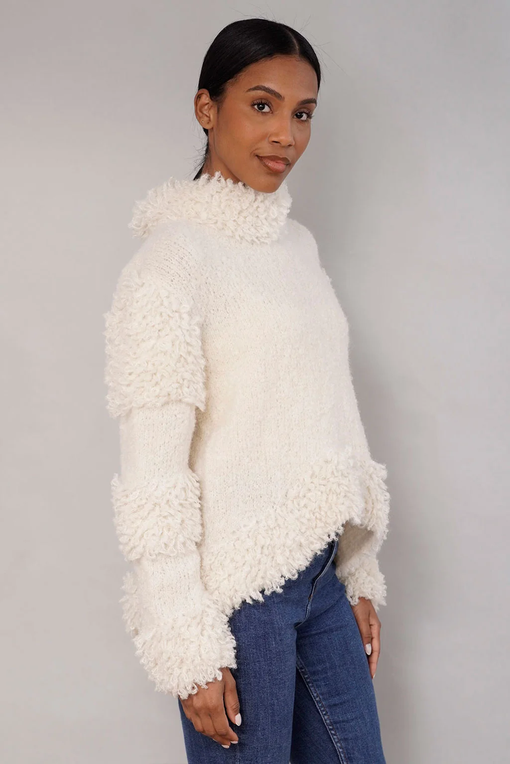 Snowfall Handknit Alpaca Sweater - Image 3