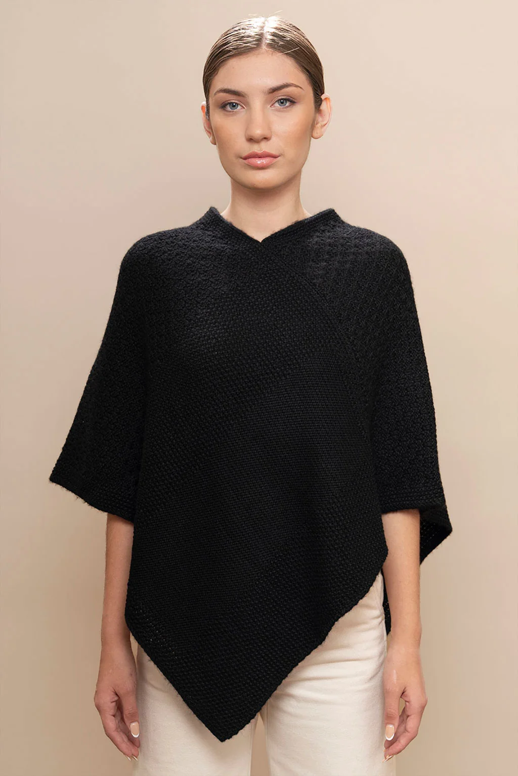 Textured Baby Alpaca Poncho