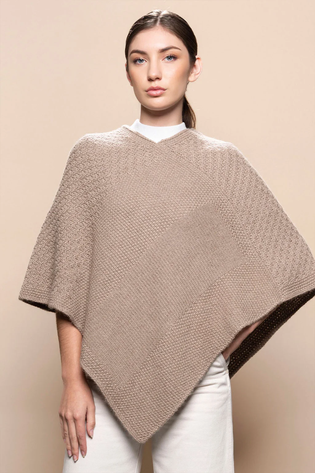 Textured Baby Alpaca Poncho - Image 11