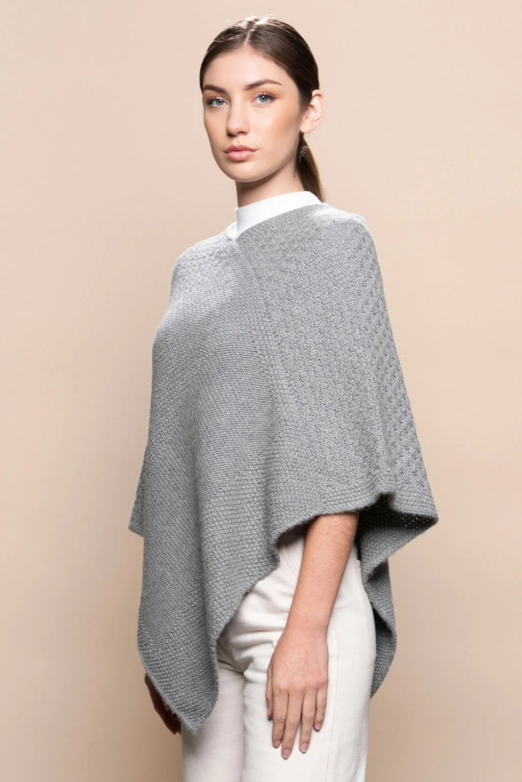 Textured Baby Alpaca Poncho - Image 16