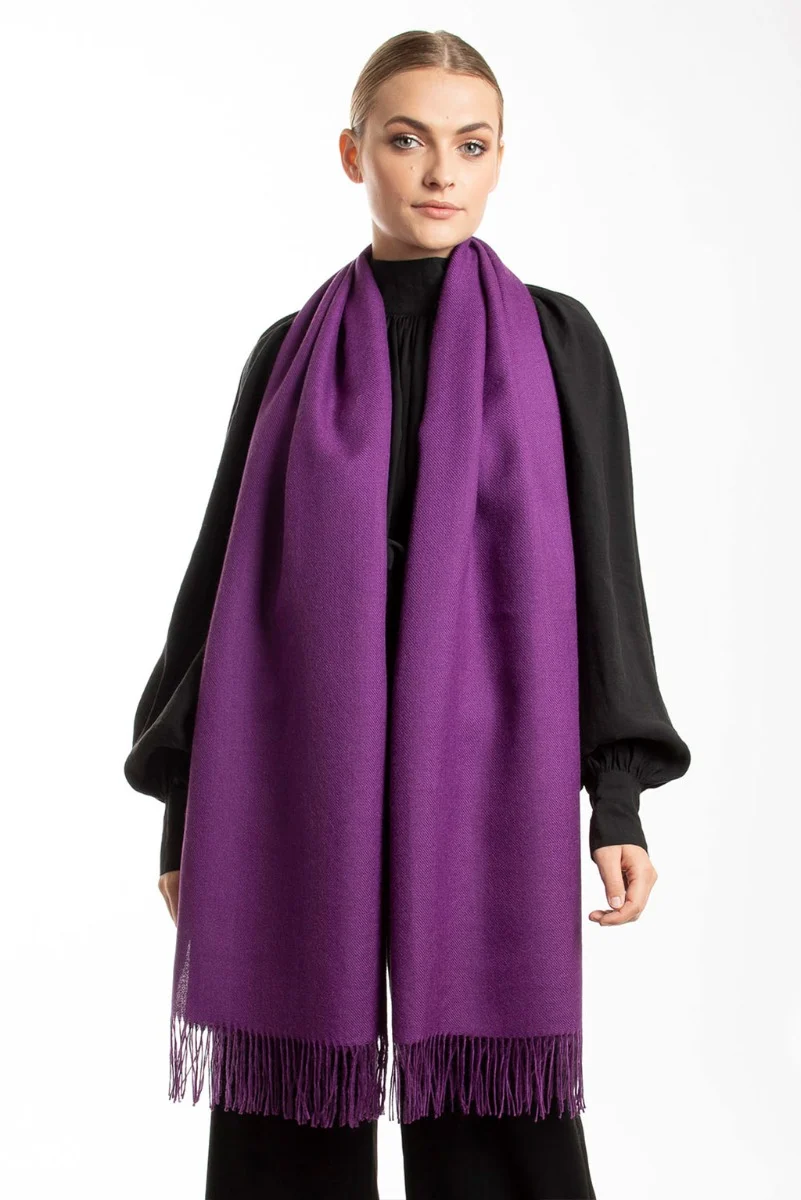 Unicolor Classic Baby Alpaca Wrap/Scarf - Image 17