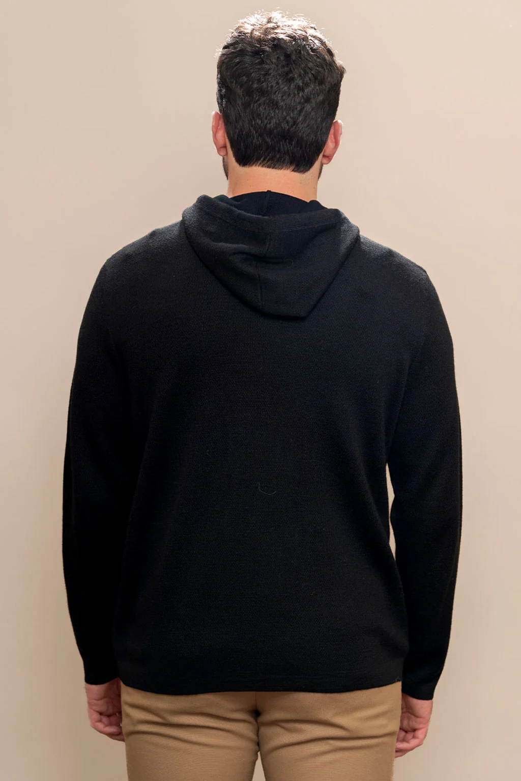 Men's Slim-Fit Baby Alpaca & Cotton Hoodie - Image 3