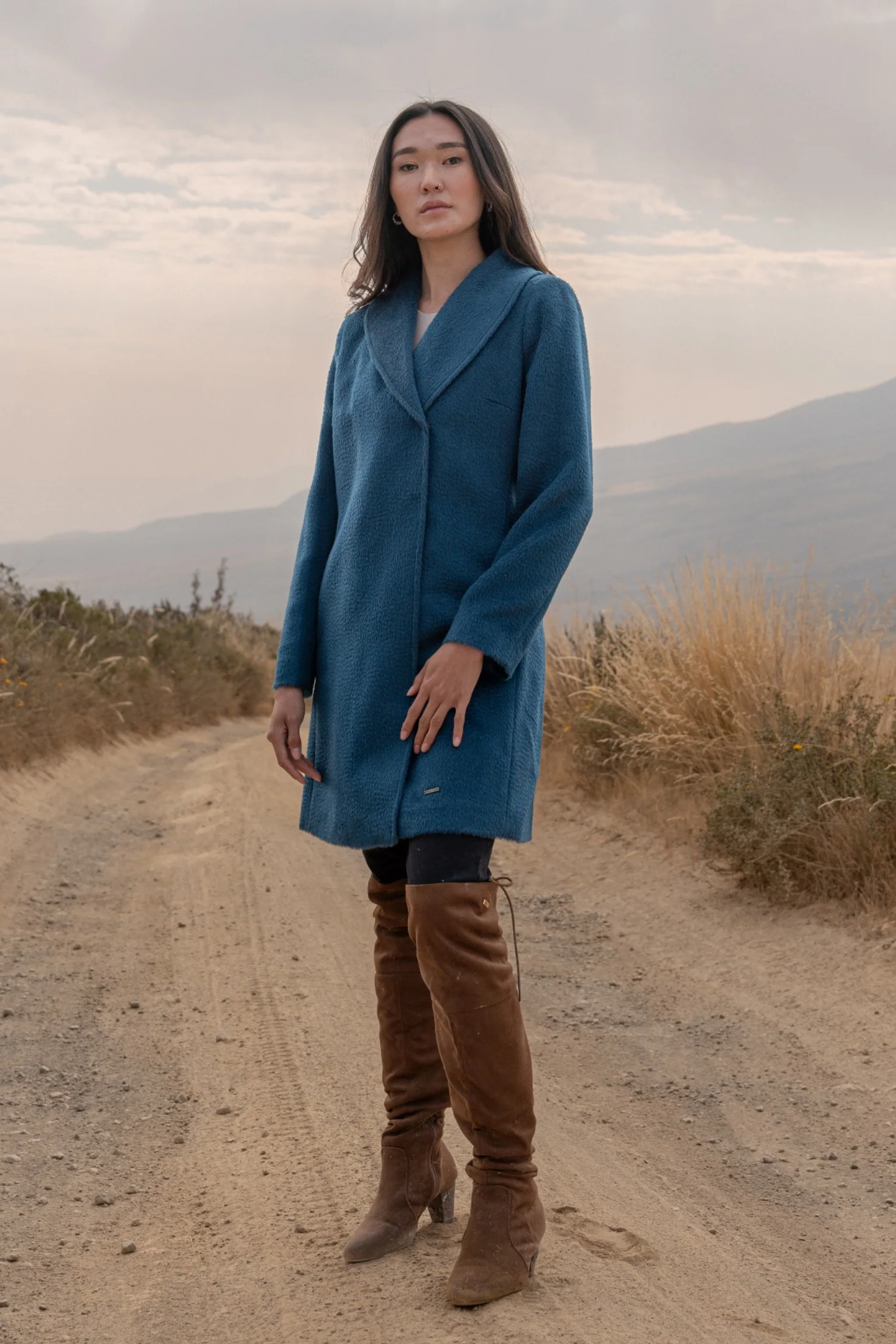 Uriah Baby Alpaca Suri Coat - Image 3