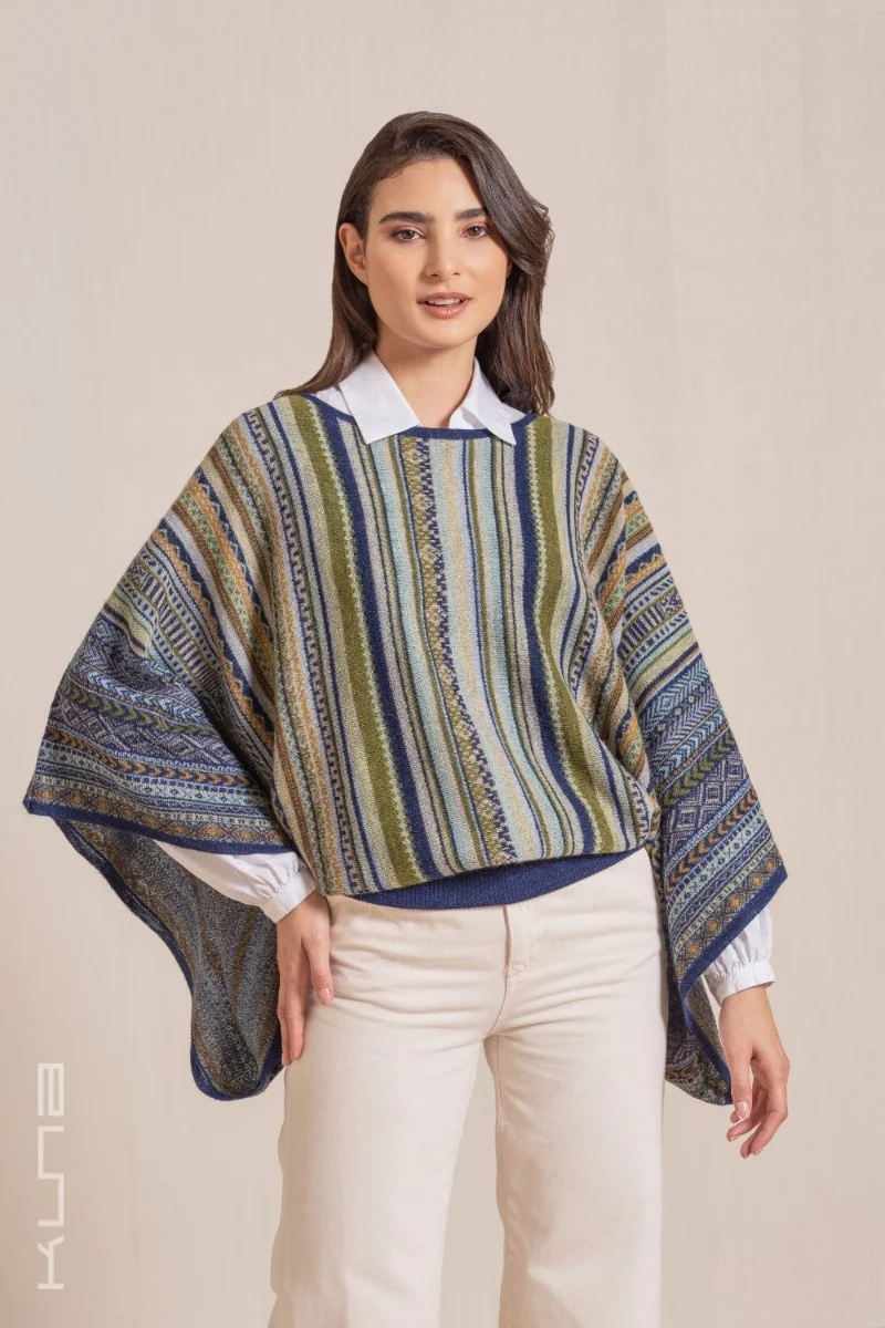 Vilca Baby Alpaca Poncho - Image 13
