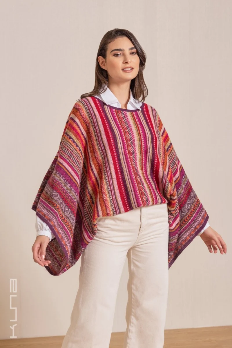 Vilca Baby Alpaca Poncho - Image 15