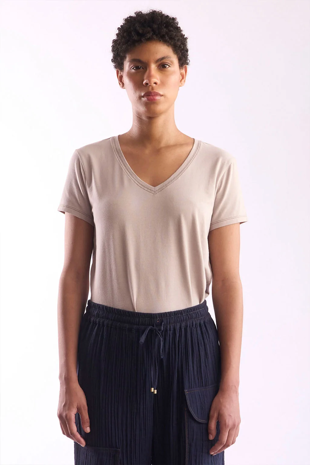 Women's V-Neck Pima Cotton T-Shirt - Image 6