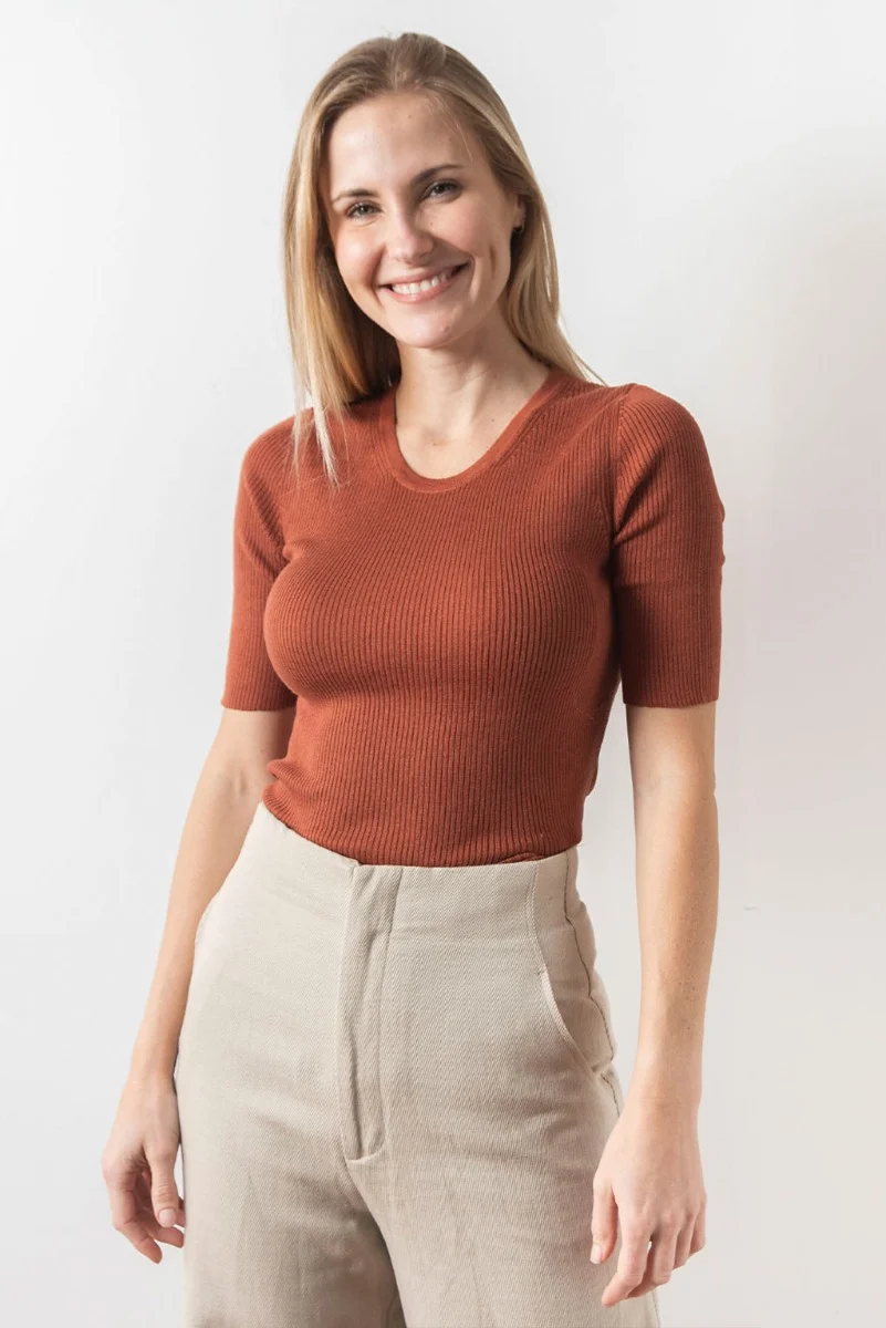 Zoe Short Sleeve Cotton T-shirt - Image 10